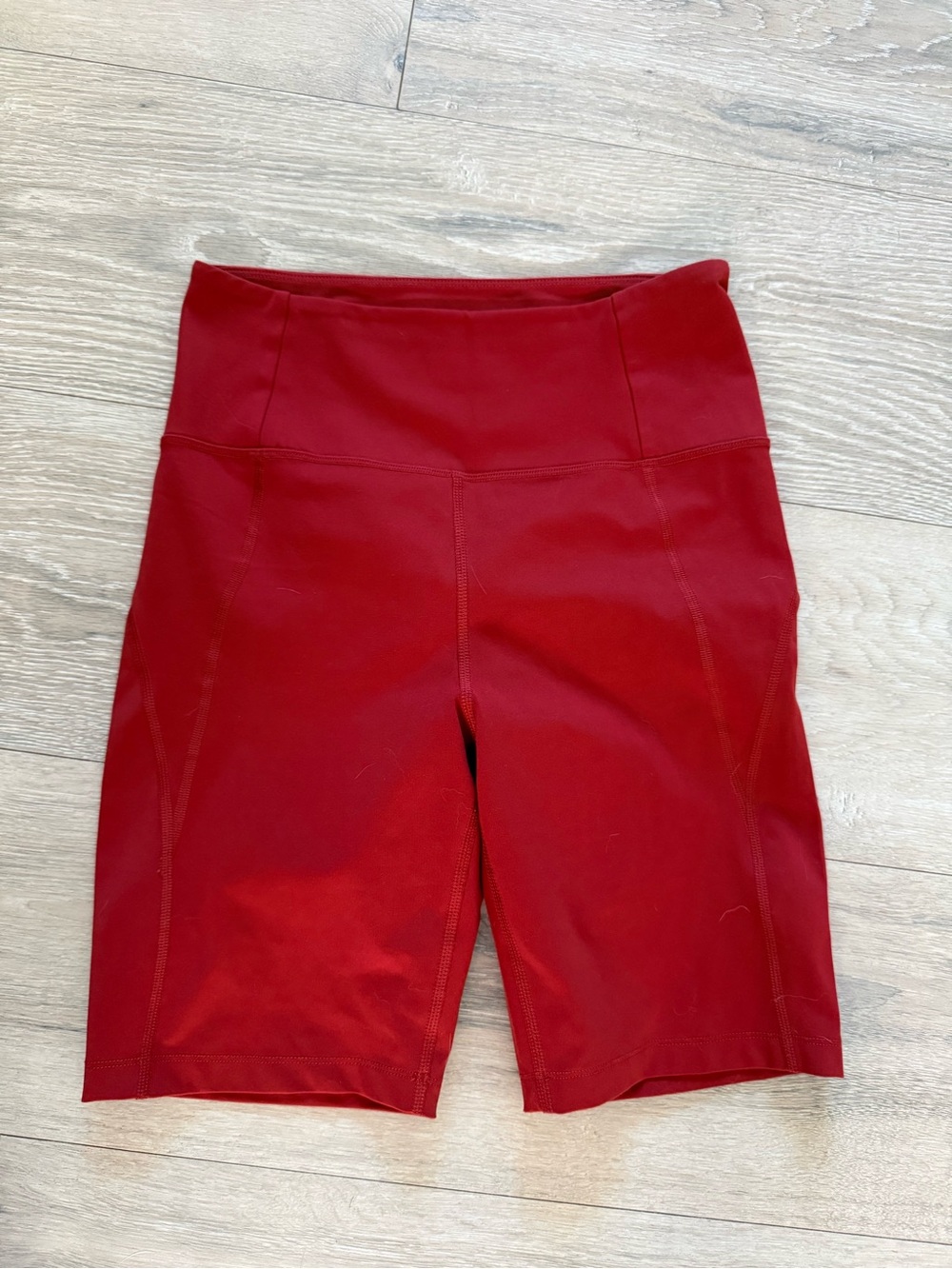 girlfriend collective Red Bike Shorts - Medium